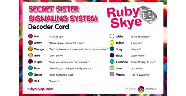 Secret Sister Signaling System Decoder Card